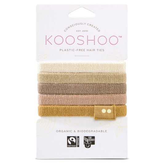 Kooshoo Certified Organic Hair Ties - Blonde - 5 Pack