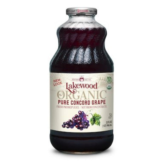 LAKEWOOD Organic Concord Grape Juice Fresh Pressed 946ml - L'Organic