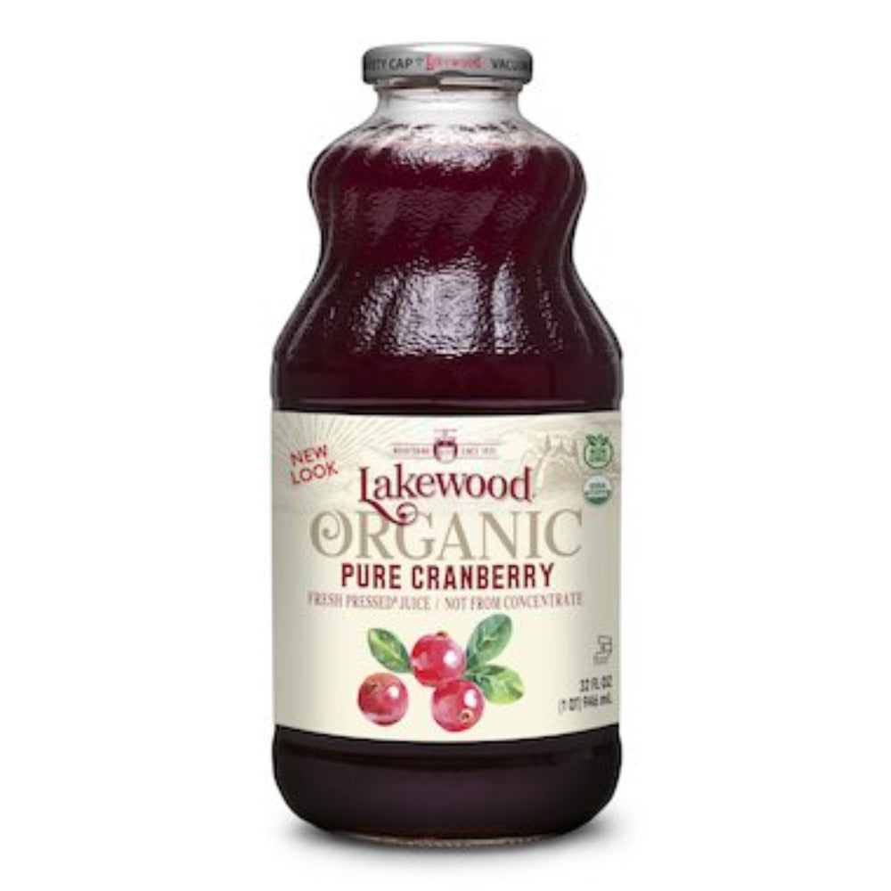 LAKEWOOD Organic Cranberry Juice Fresh Pressed 946ml - L'Organic