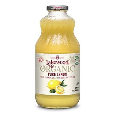 LAKEWOOD Organic Lemon Juice Fresh Pressed 370m - L'Organic