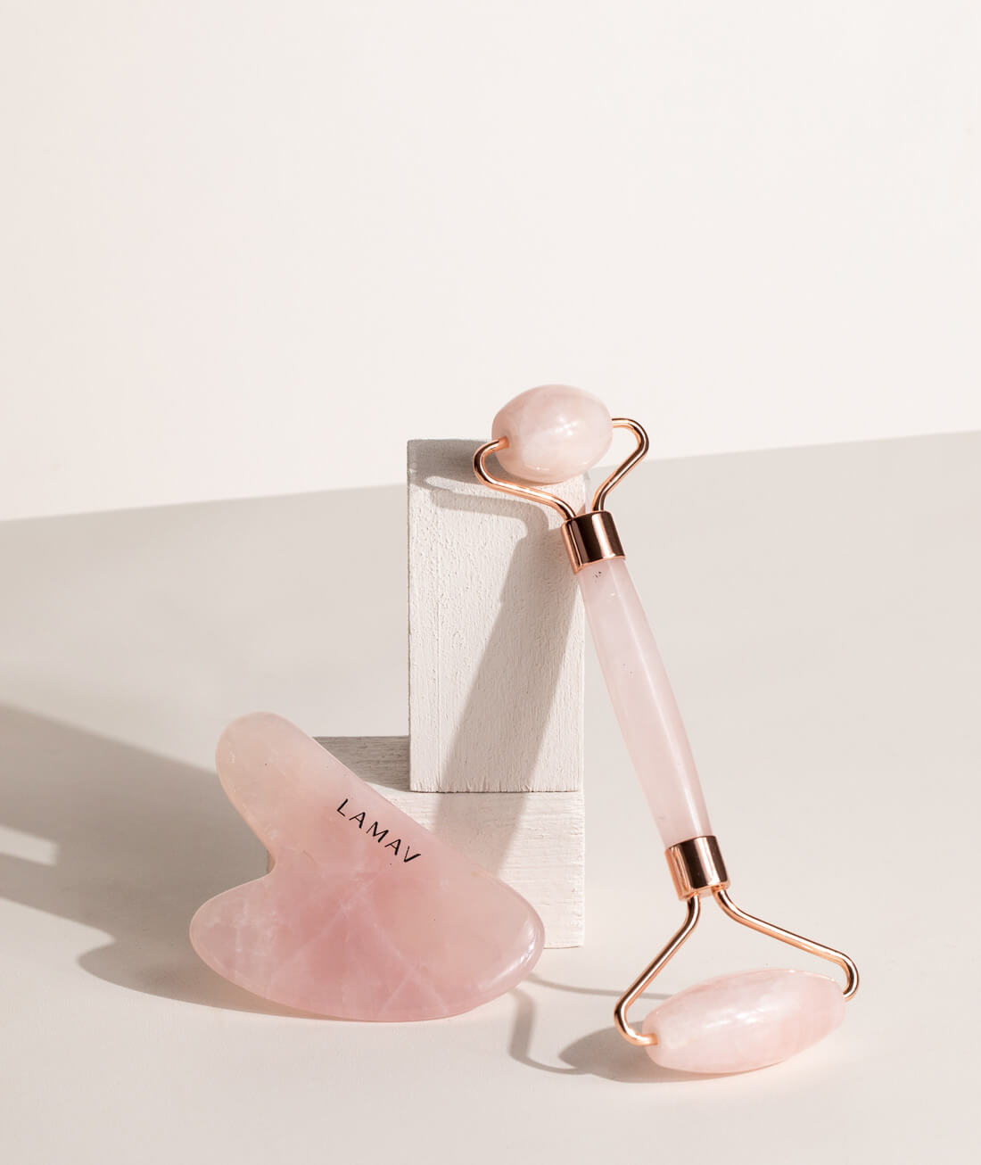 La Mav Quartz Gua Sha and Roller Set - L'Organic