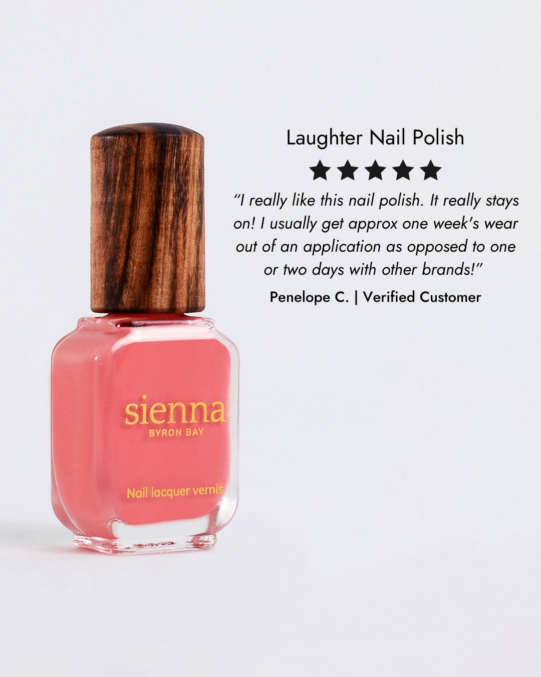 Sienna Nail Polish Laughter - Grapefruit Sorbet - 10ml
