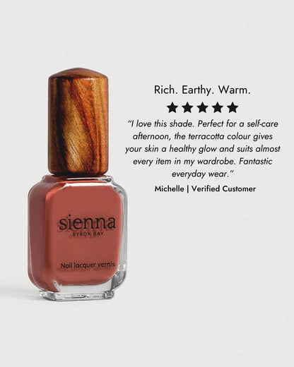 Sienna Nail Polish Life - Brick Red - 10ml