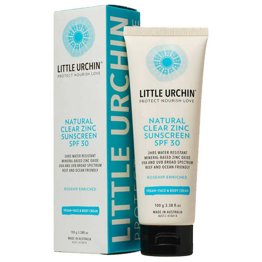 Little Urchin Natural Sunscreen Clear Zinc SPF 30 - 100g