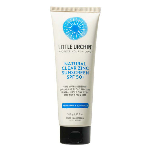 Little Urchin Natural Sunscreen Clear Zinc SPF 50+ - 100g