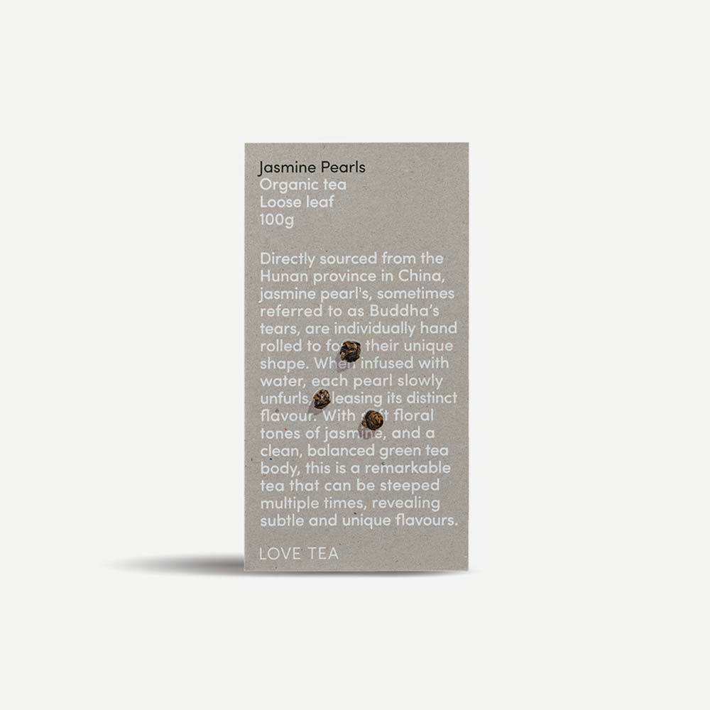 Love Tea Organic Jasmine Pearls Loose Leaf Tea - 100g