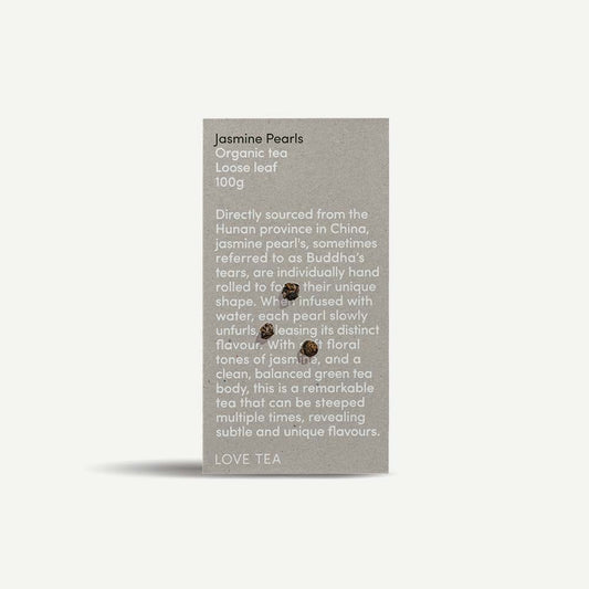 Love Tea Organic Jasmine Pearls Loose Leaf Tea - 100g