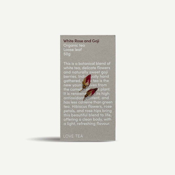 Love Tea Organic White Rose & Goji Loose Leaf Tea - 50g