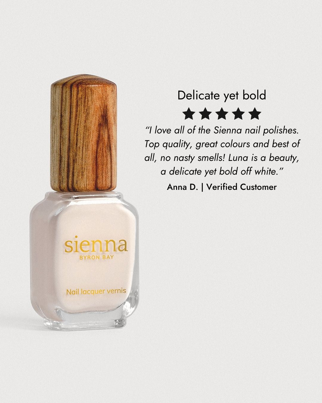 Sienna Nail Polish Luna - Eggless White - 10ml
