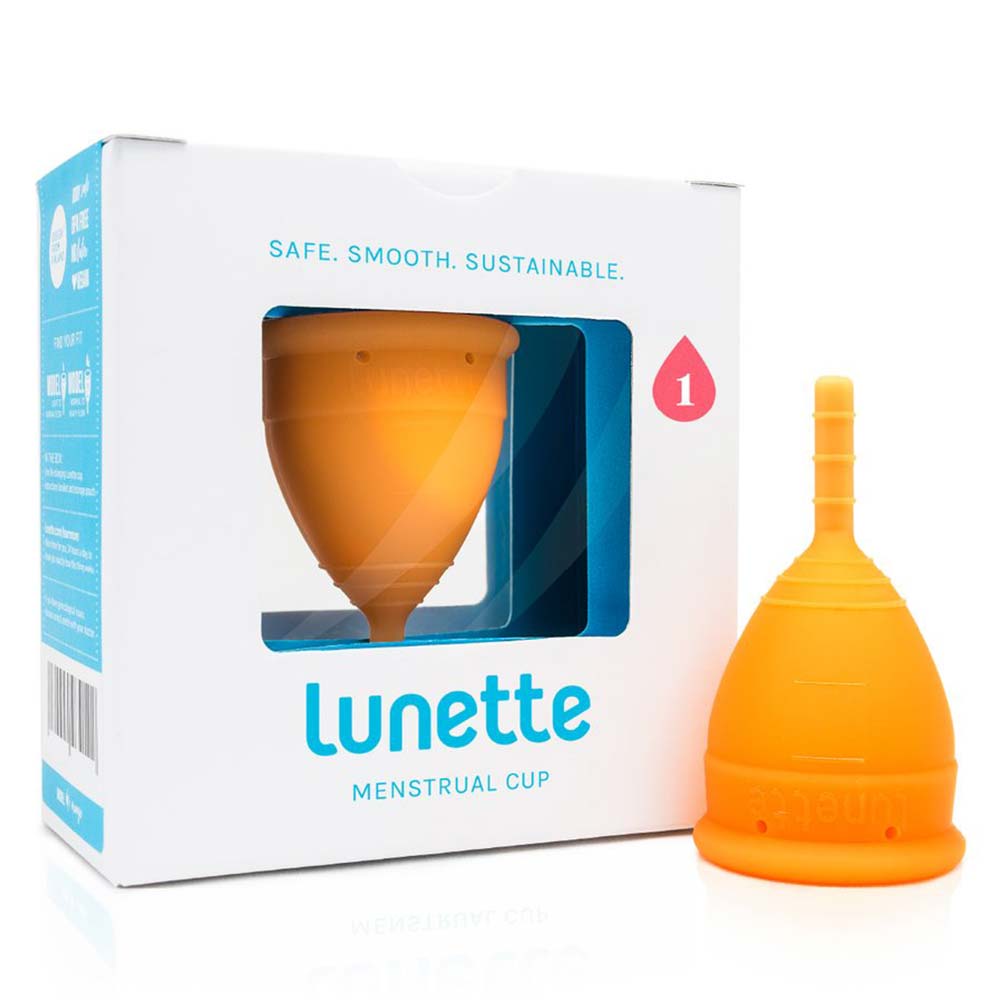 Lunette Menstrual Cup - Orange - Light to Normal Flow