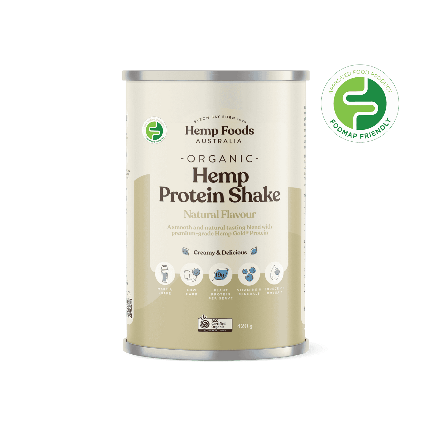 Hemp Foods Australia Organic Hemp Protein Shake Natural - 420g - L'Organic