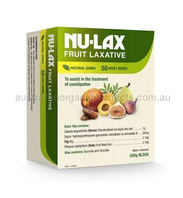 NULAX Natural Fruit Laxative Block with Senna - 500g – L'Organic