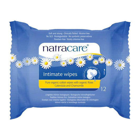 Natracare Intimate Wipes - 12 Pack