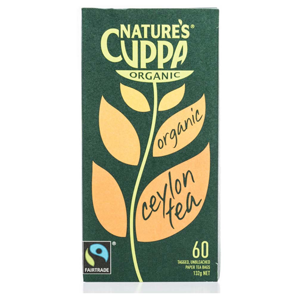 Nature's Cuppa Organic Ceylon Tea - 60 Tea Bags