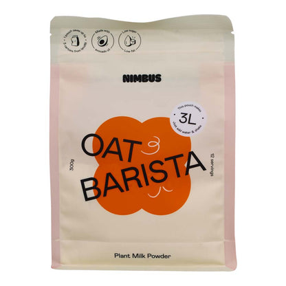 Nimbus Oat Barista plant milk powder package on a white background