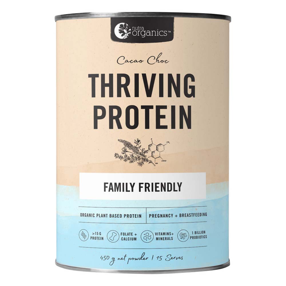 Nutra Organics Organic Thriving Protein Cacao Choc - 450g