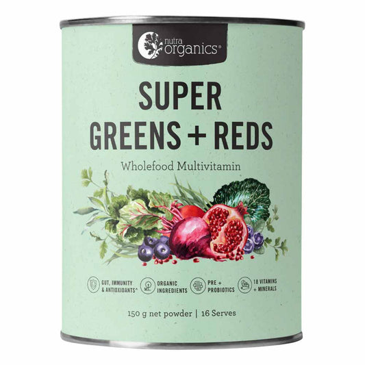 Nutra Organics Super Greens Plus Reds - 150g