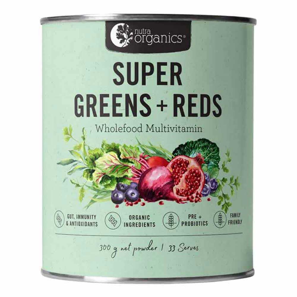 Nutra Organics Super Greens Plus Reds - 300g