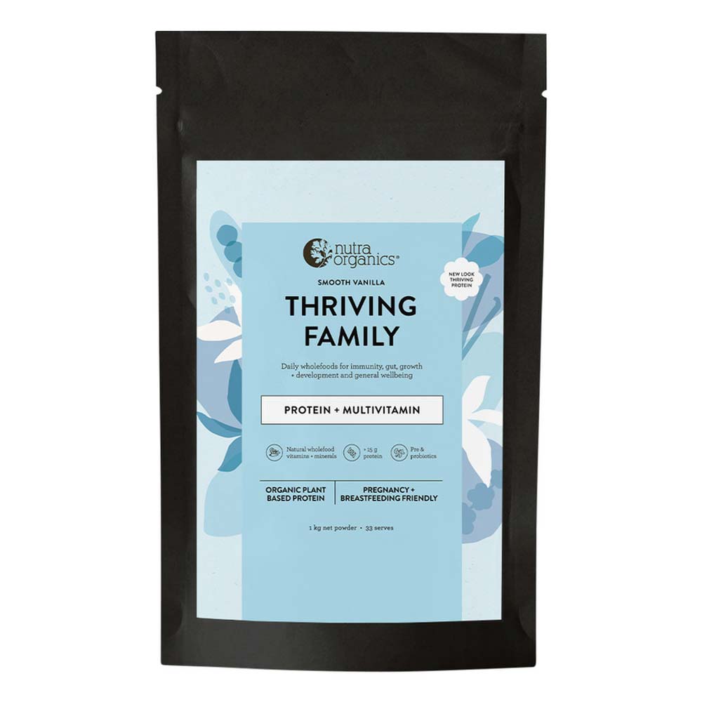 Nutra Organics Thriving Family Protein Smooth Vanilla - 1kg