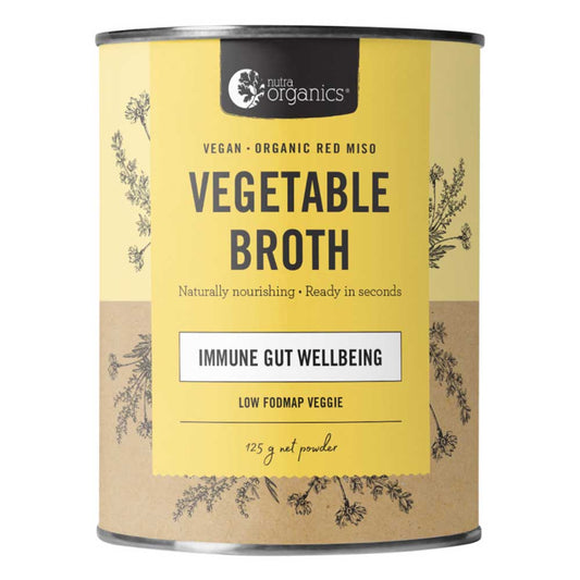 Nutra Organics Vegetable Broth Low FODMAP Veggie - 125g