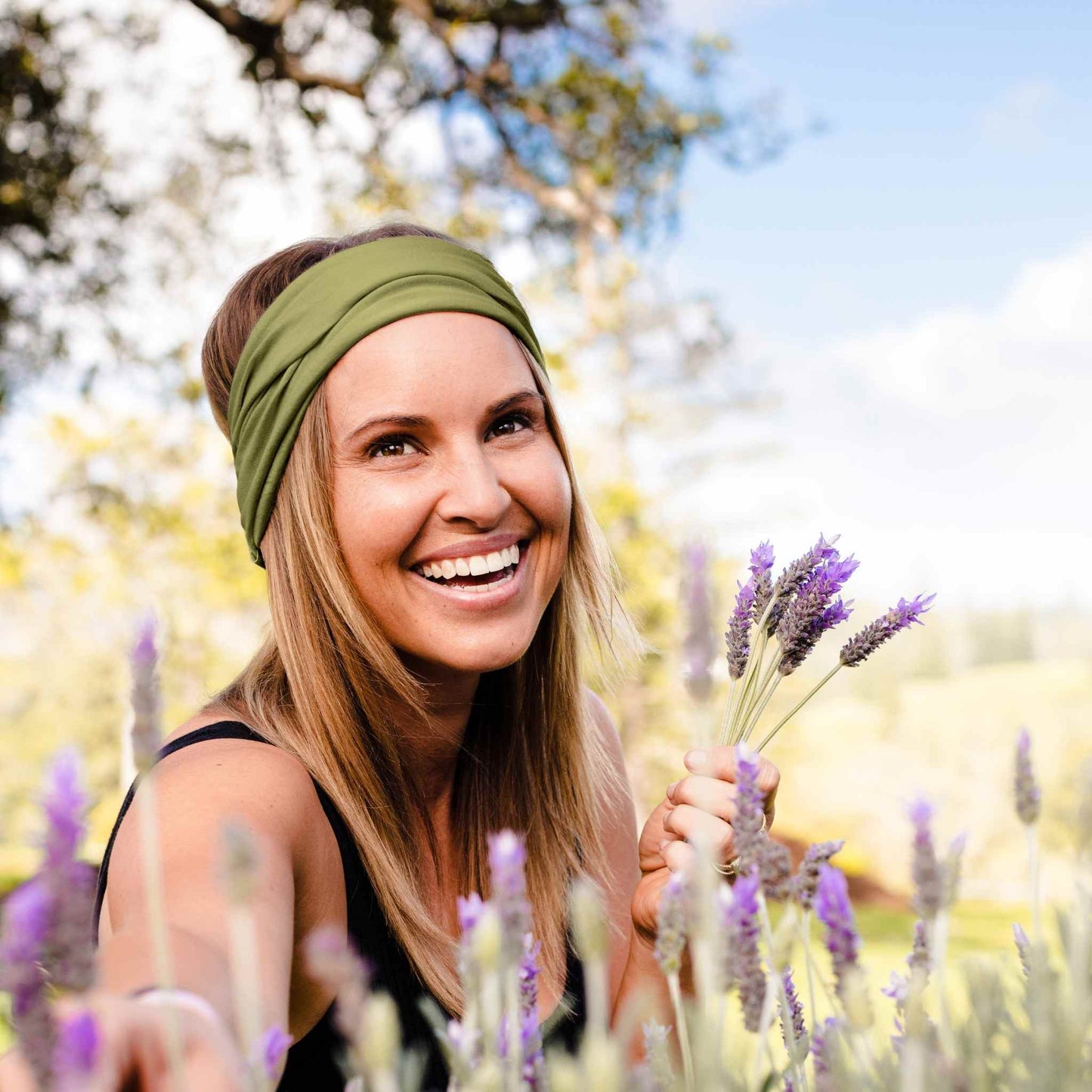 Kooshoo Organic Twist Headband - Olive Branch