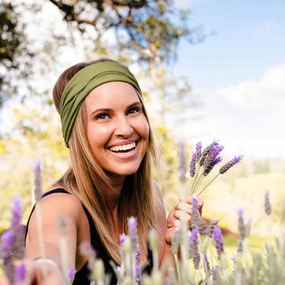 Kooshoo Organic Twist Headband - Olive Branch
