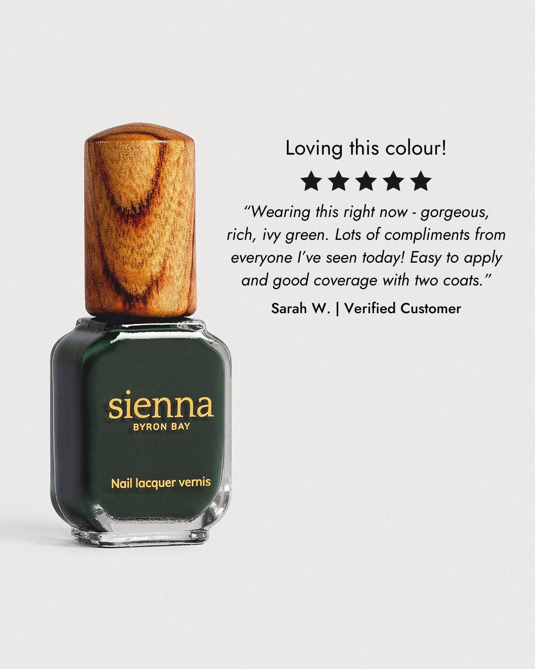 Sienna Nail Polish Olivia - Olive Green - 10ml