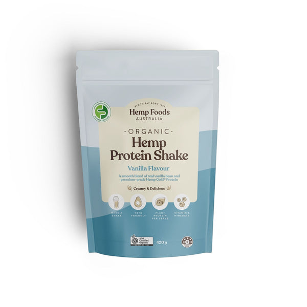 Hemp Foods Australia Organic Hemp Protein Shake Vanilla - 420g - L'Organic
