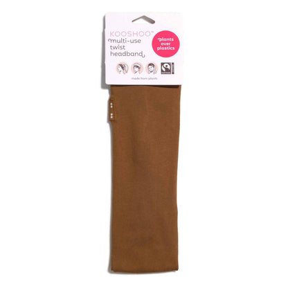 Kooshoo Organic Twist Headband - Cocoa Brown
