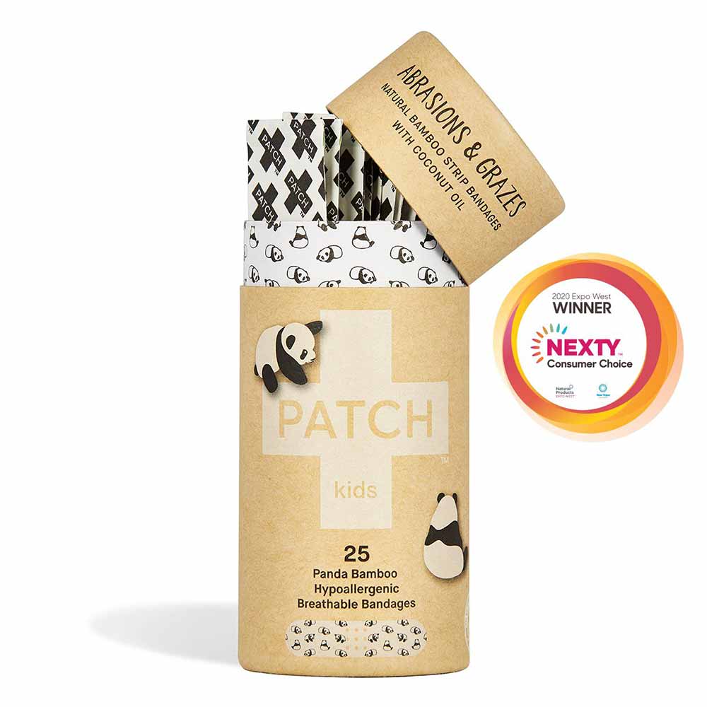 PATCH Organic Bamboo Strip Bandages - Kids - 25 Pack