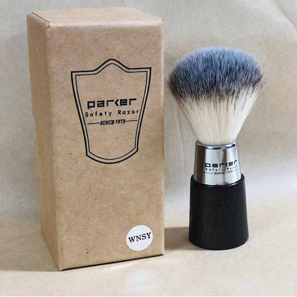 Parker Vegan Shaving Brush - Wood & Chrome