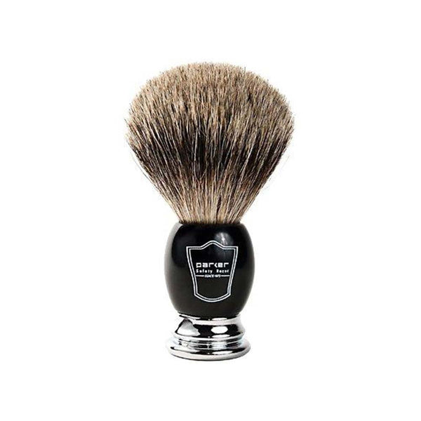 Parker Vegan Shaving Brush - Black & Chrome