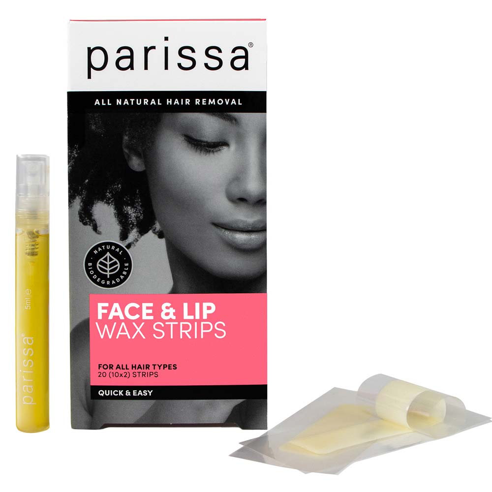 Parrisa Face & Lip Wax Strips - 20 Pack