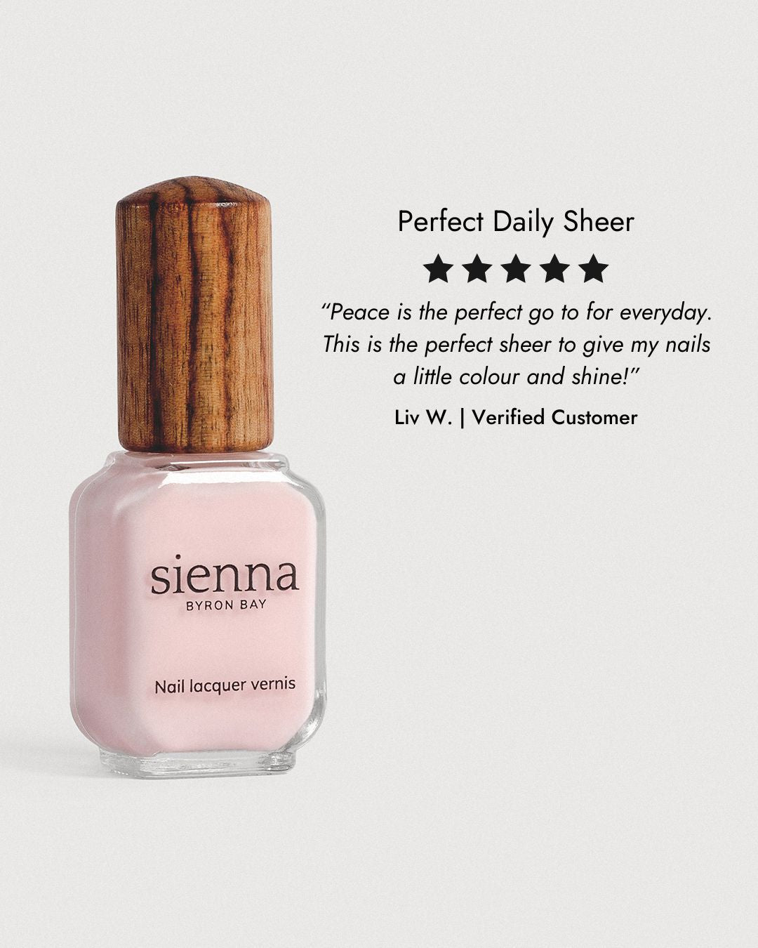Sienna Nail Polish Peace - Pink Sheer - 10ml
