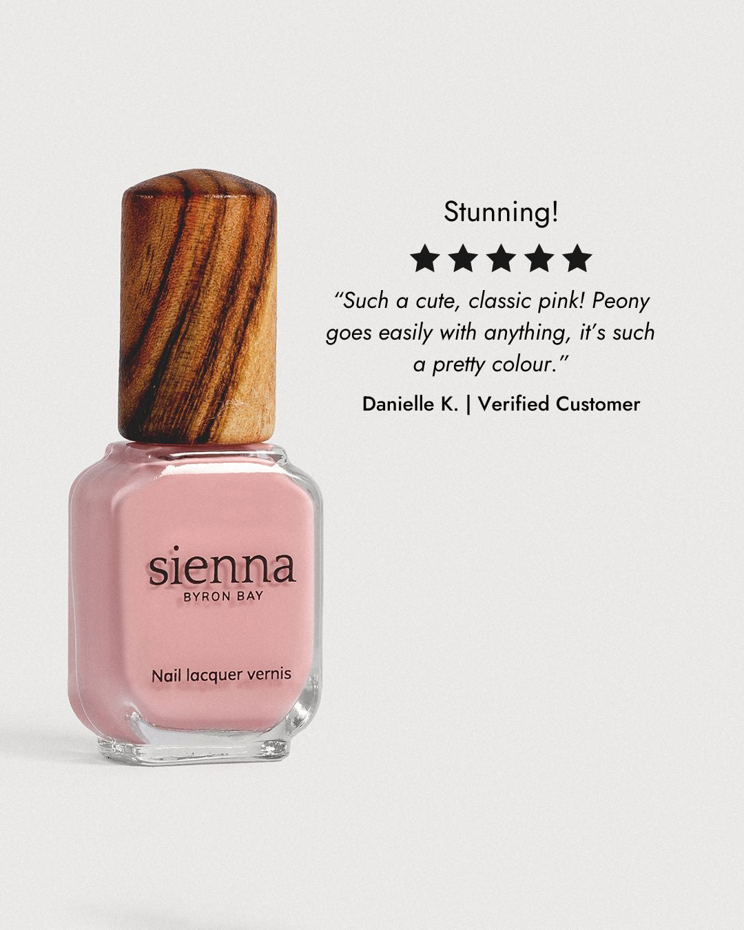 Sienna Nail Polish Peony - Classic Pink - 10ml