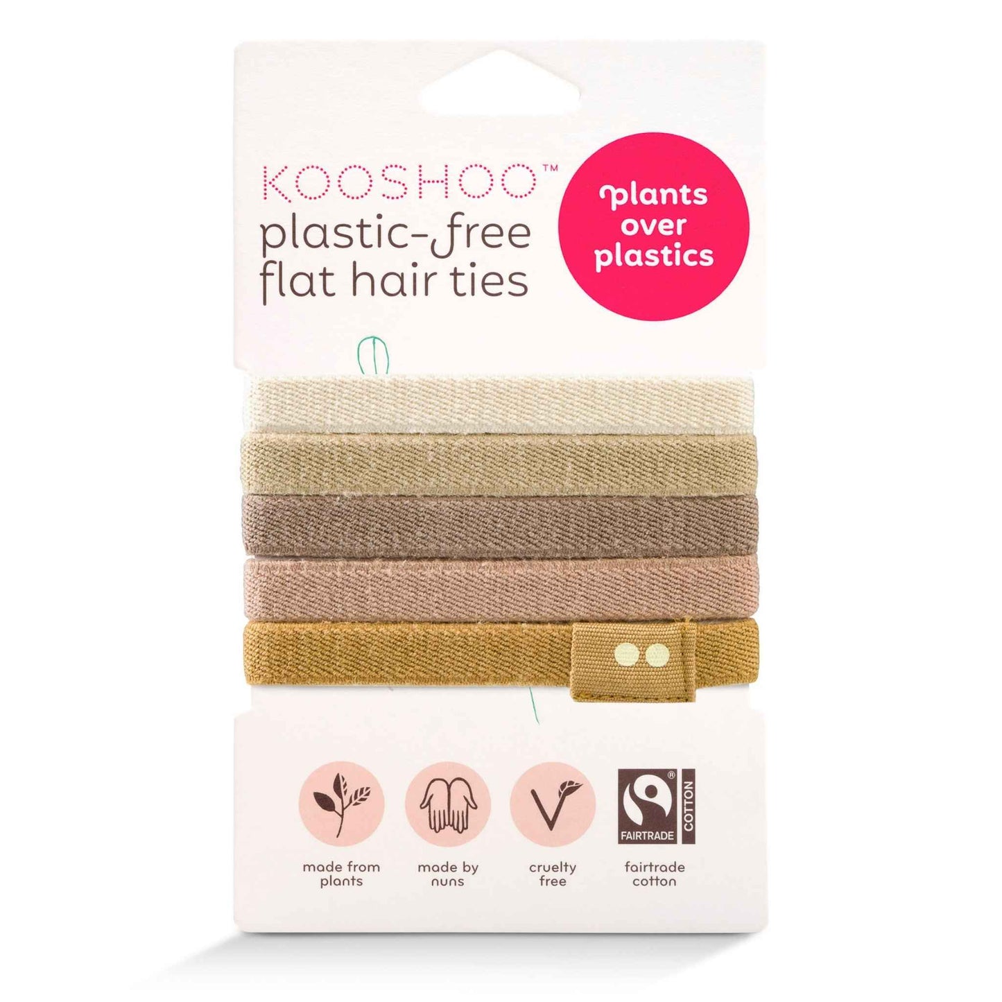 Kooshoo Plastic-Free Hair Ties - Earth Tints