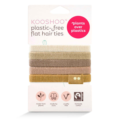 Kooshoo Plastic-Free Hair Ties - Earth Tints