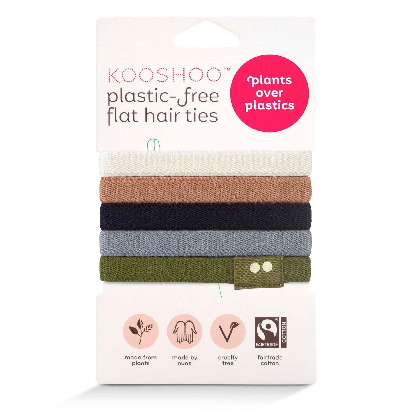 Kooshoo Plastic-Free Hair Ties - Earth Tints