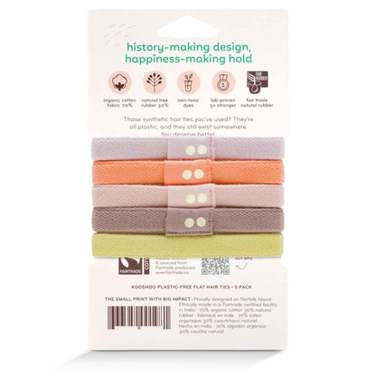 Kooshoo Plastic-Free Hair Ties - Earth Tints