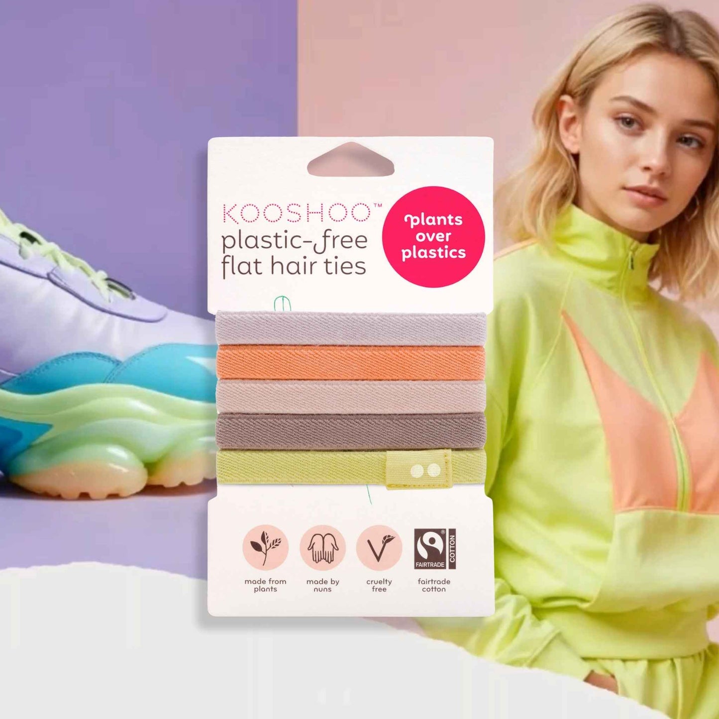 Kooshoo Plastic-Free Hair Ties - Earth Tints