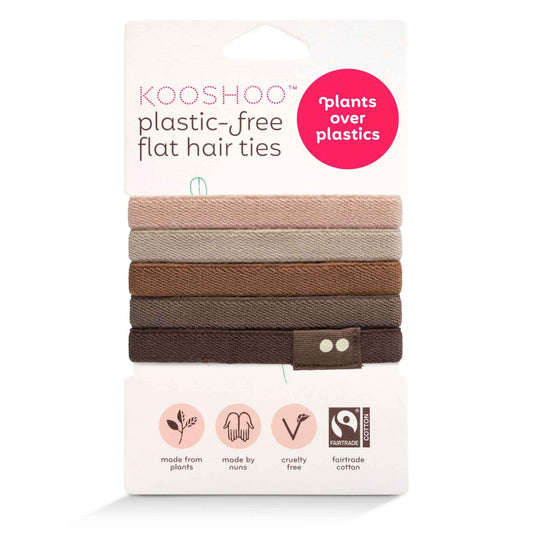 Kooshoo Plastic-Free Hair Ties - Earth Tints