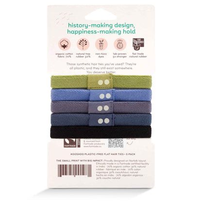 Kooshoo Plastic-Free Hair Ties - Earth Tints