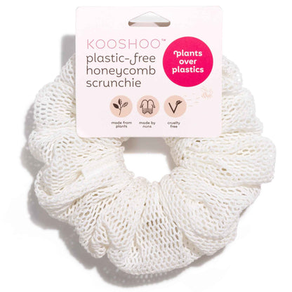 Kooshoo Plastic-free Honeycomb Scrunchie - Coconut Milk