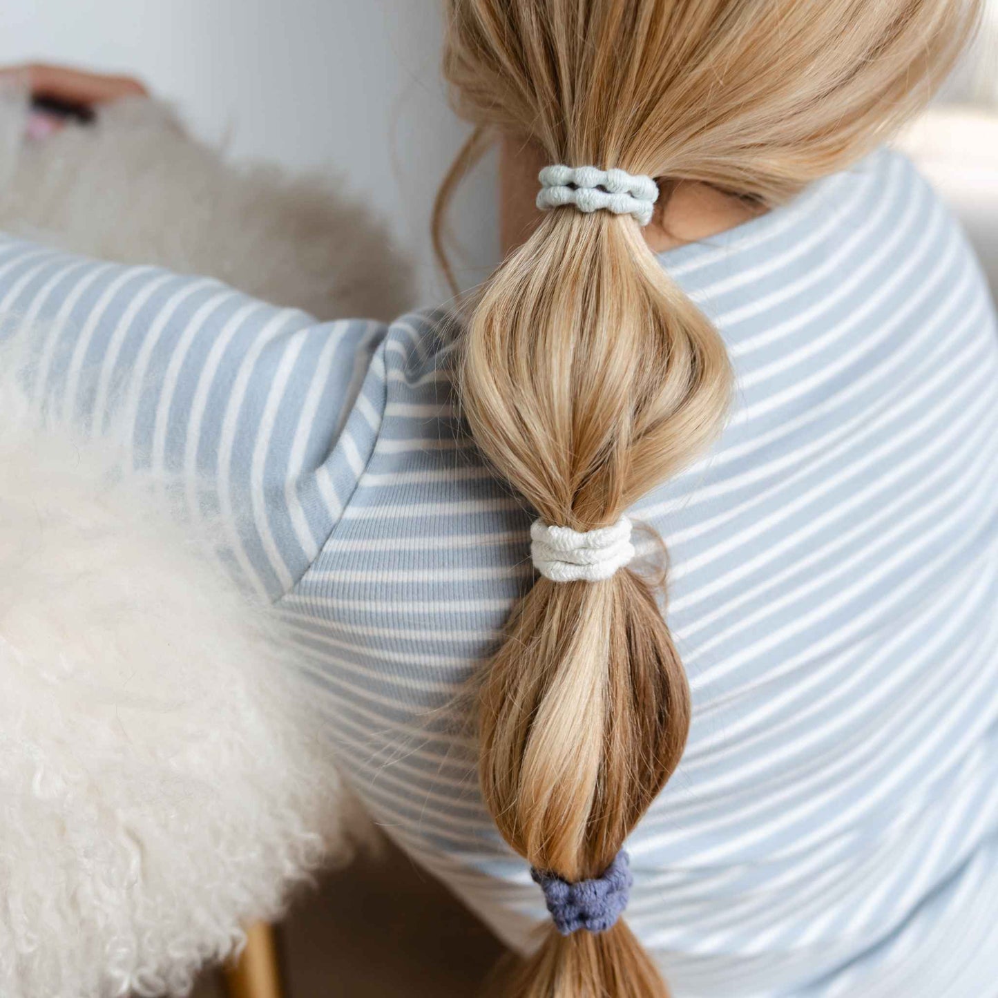 Kooshoo Plastic-Free Ocean Pearl Hair Ties - 3 Pack