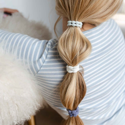 Kooshoo Plastic-Free Ocean Pearl Hair Ties - 3 Pack