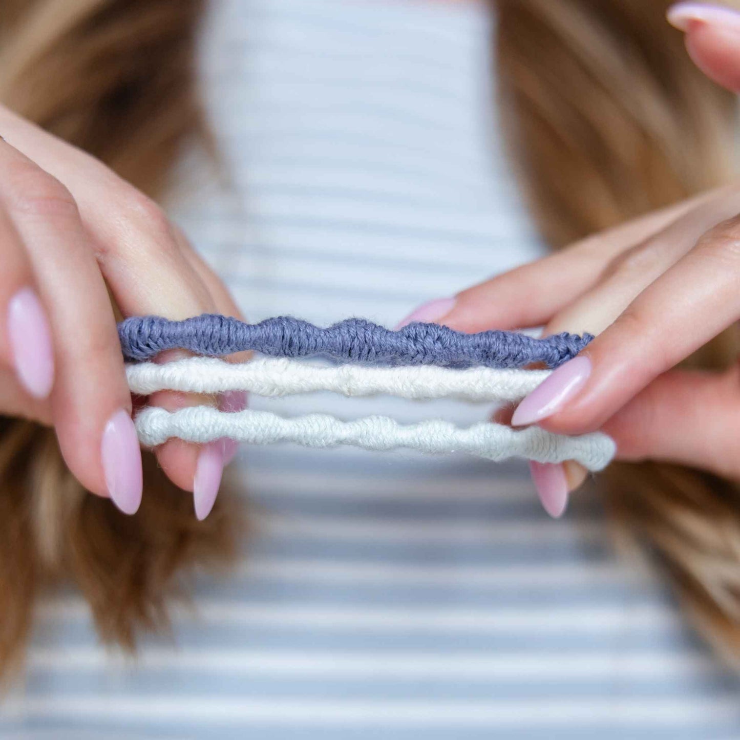 Kooshoo Plastic-Free Ocean Pearl Hair Ties - 3 Pack
