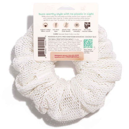 Kooshoo Plastic-free Honeycomb Scrunchie - Coconut Milk