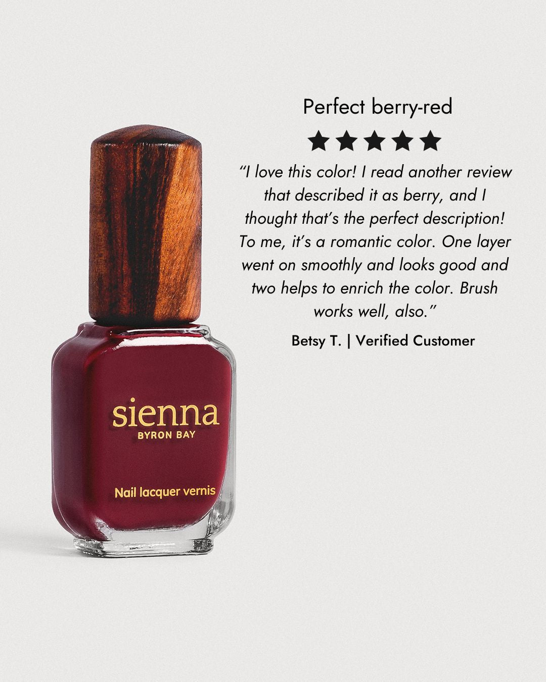 Sienna Nail Polish Promise - Plum Red - 10ml