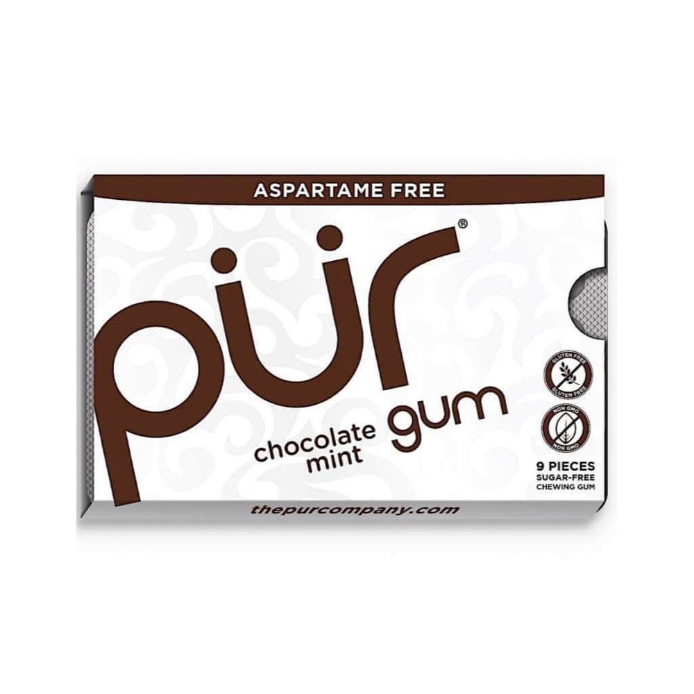 Pur Gum Chocolate Mint Gum 9 Pieces - L'Organic