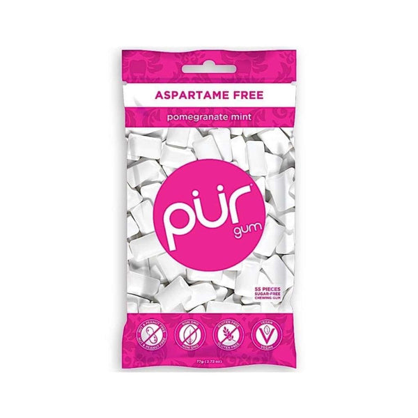 Pur Gum Pomegranate Mint Gum 55 Pieces - L'Organic